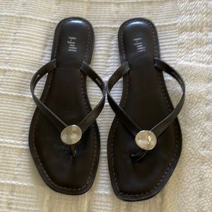 J Jill Brown Leather Sandals